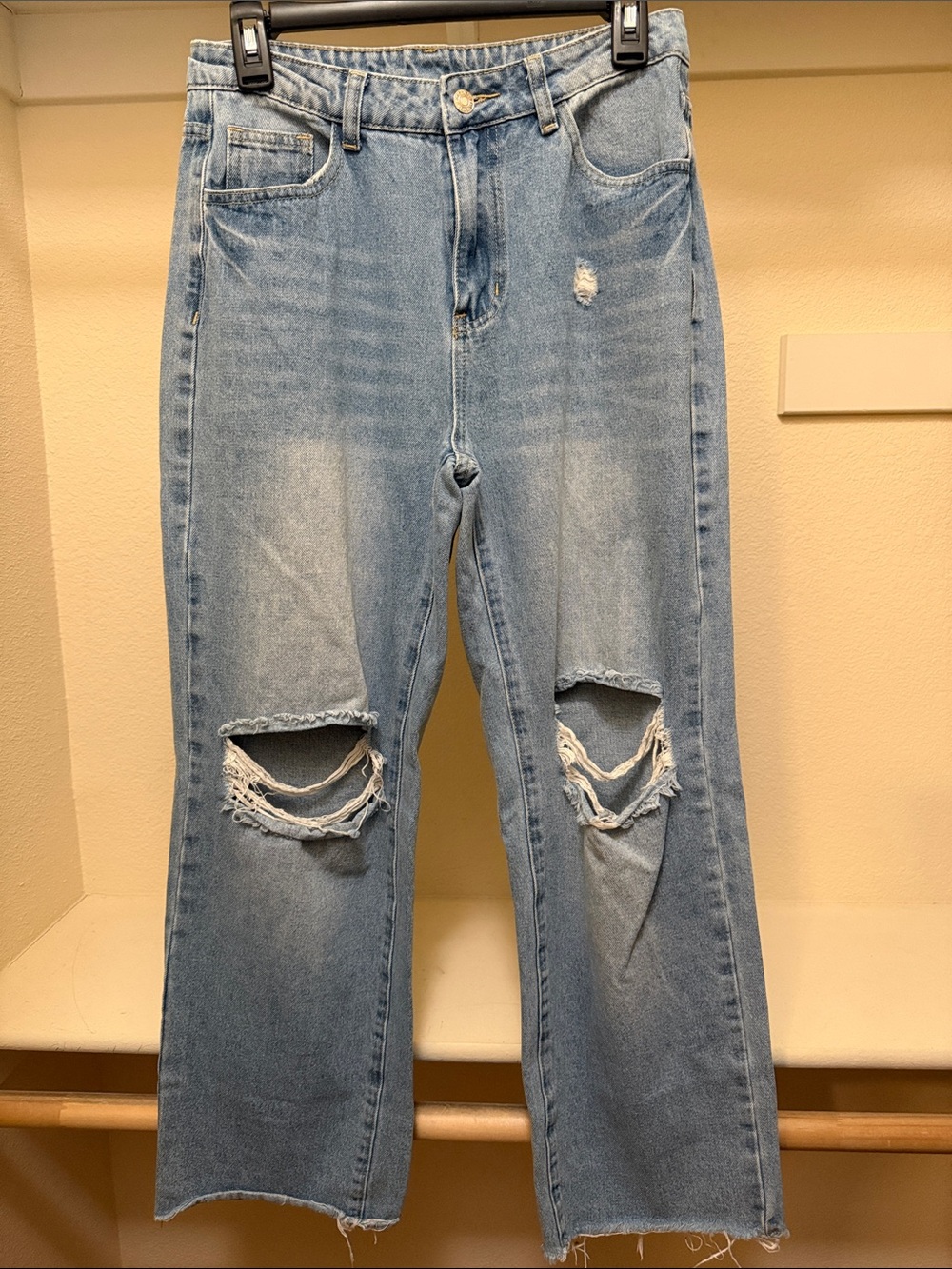 SHEIN Distressed Boyfriend Jeans Petite Medium